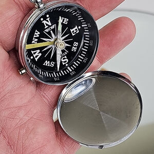 YCM Silver Metal Compass Made In Japan Vintage - Works